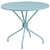 3-Piece Sky Blue Round Back Outdoor Furniture Patio Dining Set
