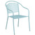 3-Piece Sky Blue Round Back Outdoor Furniture Patio Dining Set