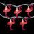 10ct Pink Flamingo Summer Patio String Light Set, 7.25ft White Wire