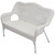 Wicker Outdoor Patio Conversation Set - White - 4pc