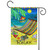 Blue and Yellow "RELAX" Paradise Hammock Outdoor Rectangular Mini Garden Flag 18" x 12.5"