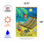 Blue and Yellow "RELAX" Paradise Hammock Outdoor Rectangular Mini Garden Flag 18" x 12.5"