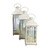 Set of 3 White Multi-Sized Mission-Style Pillar Candle Lanterns 20"