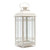 Set of 3 White Mission Style Pillar Candle Lanterns 20"