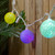 10-Count LED Color Changing Sparkle Globe Patio Lights - 7.5 ft White Wire