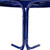 22" Outdoor Retro Tulip Side Table, Blue