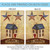 Brown and Blue American Stars Welcome Outdoor Garden Flag 18" x 12.5"