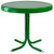 22" Outdoor Retro Round Tulip Metal Side Table, Green