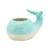 9" Pale Green and White Ceramic Whale Planter