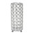 Crystal Chrome Base Cylindrical Candle Holder - 7.75" - Clear