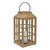 Wooden Pillar Candle Lantern with Handle - 22.5" - Brown