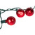 10-Count Red G50 Globe Christmas Patio Lights- 9ft, Green Wire