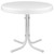 22" Outdoor Retro Tulip Side Table, White