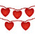10-Count Red Heart Mini Valentine's Day Light Set, 7.5ft Red Wire
