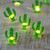 10-Count LED Green Cactus Fairy Lights - Warm White
