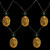 10 B/O LED Warm White Gold Pineapple String Lights - 3' Clear Wire