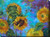 Yellow and Blue Sunflower Outdoor Canvas Rectangular Wall Art Decor 30" x 40"