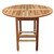 39.5" Brown Round Acacia Folding Dining Table