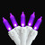 LED Mini Christmas Lights White Wire - Purple - 33' White Wire - 100ct