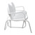 48.25" Outdoor Retro 2-Person Metal Tulip Double Glider Patio Chair, White