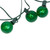 10-Count Green G50 Globe Christmas Patio Lights- 9ft, Green Wire