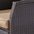 5pc Brown and Gray Outdoor Patio 4 Seater Chat Set with Fire Pit 51"