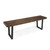 61.75" Brown and Black Contemporary Rectangular Outdoor Patio Dining Bench - Rustic Charm for Your Outdoor Space