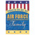 Blue and Yellow Double Applique Proud To be an Air Force Family Outdoor Garden Flag 18" x 13"