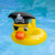 22" Yellow Pirate Duck Swimming Pool Inner Tube Float