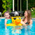 22" Yellow Pirate Duck Swimming Pool Inner Tube Float