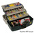 14" Navy Blue Three Tray Fixed Compartment Tackle Box