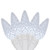 70-Count Pure White LED Faceted C6 Christmas Lights, 23 ft White Wire
