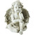 10.75" White Sitting Cherub Angel Outdoor Garden Statue Decoration