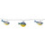 10 Blue and Yellow Fish Mini Summer Patio String Lights - 8.5 ft Green Wire