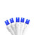 100ct Blue LED Wide Angle Icicle Christmas Lights, 5.5 ft White Wire