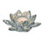 6" Blue Crystal Lotus Votive Candle Holder