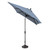 10ft Outdoor Patio Rectangle Sunbrella Market Umbrella with Black Push Button Tilt, Navy Blue