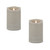 Set of 2 Gray LED Lighted Flameless Candles with Remote 5"