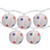 10-Count Red, White and Blue Star 4th of July Paper Lantern Patio Lights, Clear Bulbs