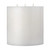 8" White Handmade 3 Wick Unscented Pillar Candle