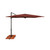 8.5ft Square Outdoor Patio Umbrella with Cross Bar Stand, Henna Red