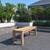 51" Brown Rinjani Teak Outdoor Patio Backless Bench