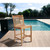 5-Piece Eden Teak Traditional Slatted Back Square Patio Bar Set 46"