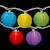 10-Count Multi-Color Round Lantern Patio String Light Set, 7.25ft. White Wire
