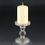 4.5" Clear Glass Pillar Finish Candle Holder