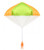 6" Tangle Free Assorted Color Toy Parachute
