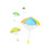 6" Tangle Free Assorted Color Toy Parachute