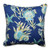 Set of 2 Blue and Green Tropical Island Outdoor Throw Pillows 18.5"