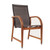 4-Piece Brown Bahamas Eucalyptus Arm Chair Set with Sling Seat 31"