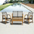 4-Piece Brown and Black Manhattan Eucalyptus Patio Seating Set 44.5"